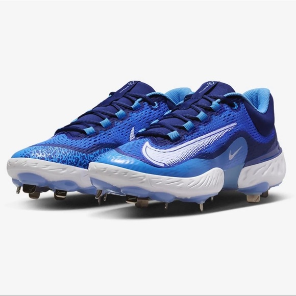 Nike Alpha Huarache Elite 4 Cleats Low Royal Blue White DJ6521-414 Men's Size - Picture 4 of 7